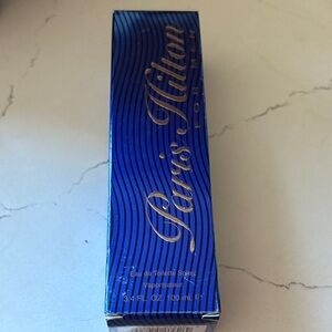 Paris Hilton Metallic Blue Box with Gold Script